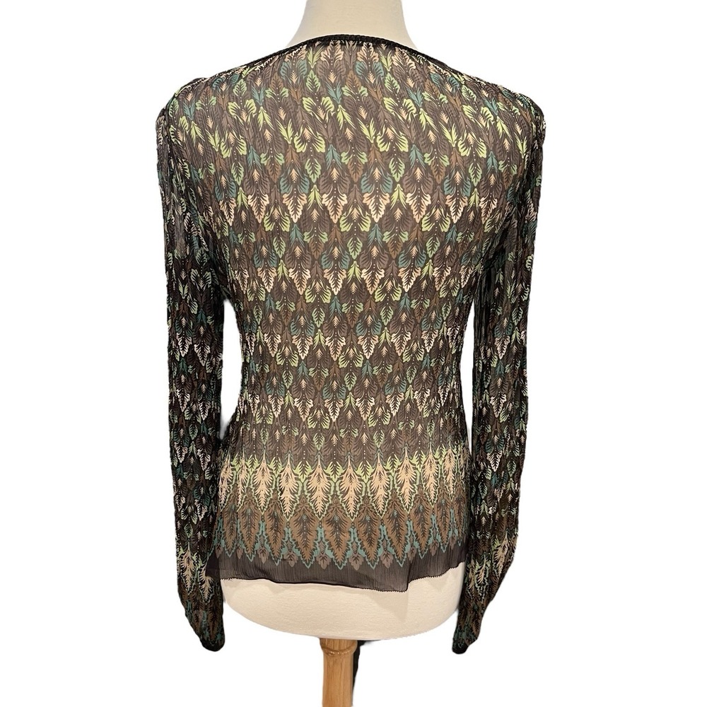 Vtg Elie Tahari 100% Silk Women Blouse Size Lg Whimsygoth Fairy Elven Enchanted - Picture 3 of 8